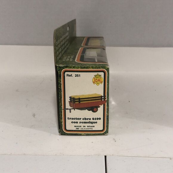 Vintage Joal Ref#251 Tractor Ebro 6100 Con Remolque Farm Machinery NIB - Picture 7 of 8